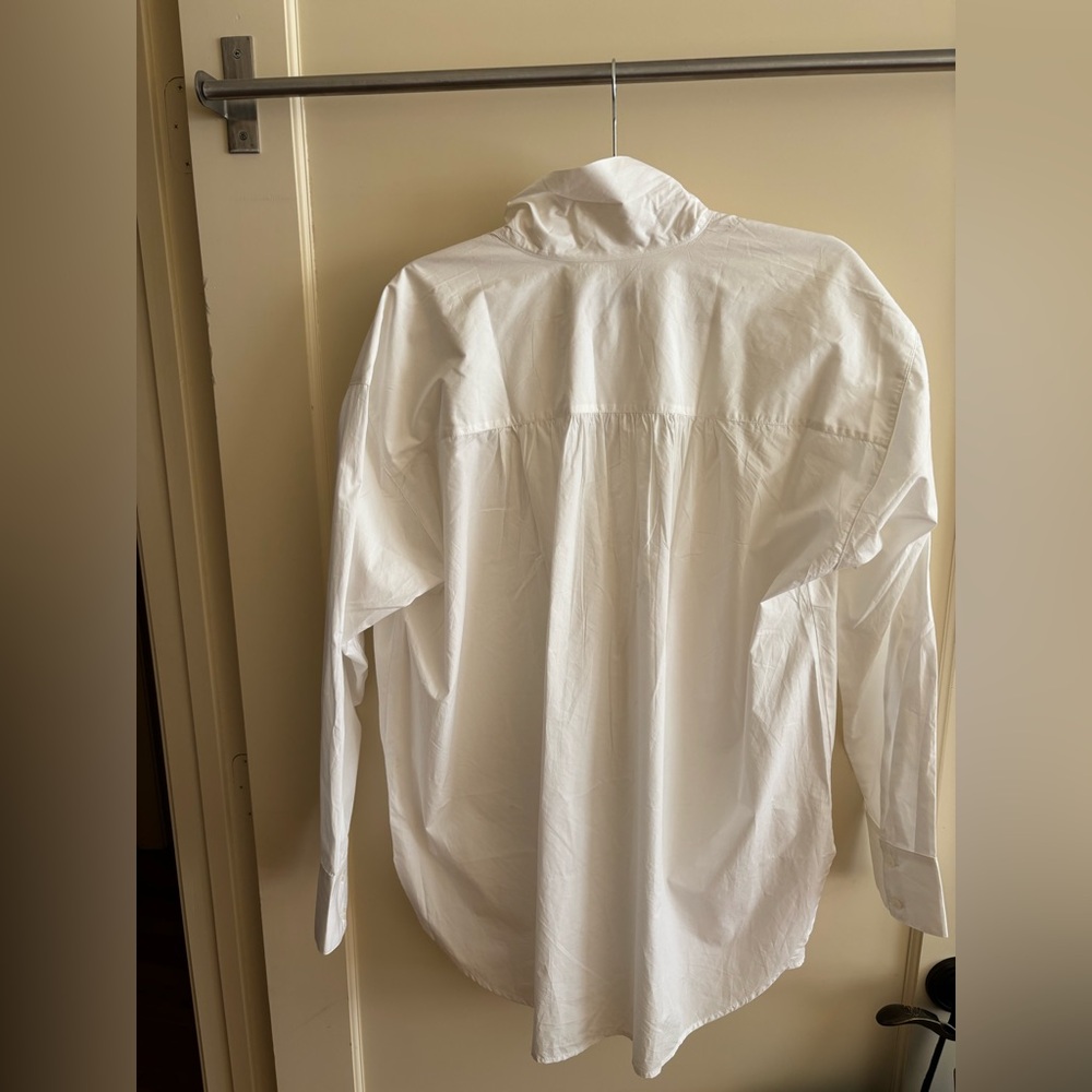 NWT LOFT White Bow Poplin Tunic Blouse - Picture 6 of 8